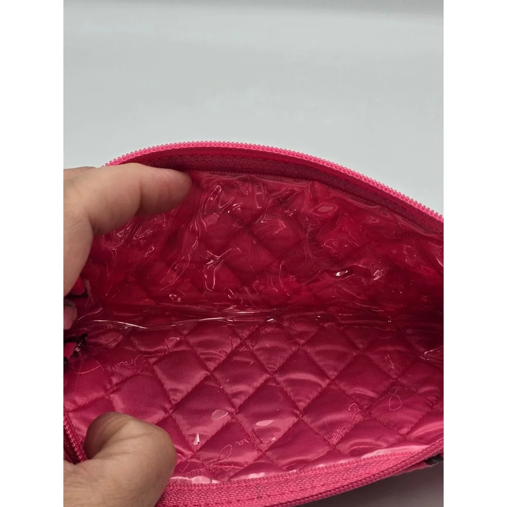 Vera Bradley Cosmetic Bag Women OS Pink Excellent Quilted Floral Folkloric Pouch